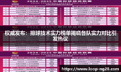 权威发布：排球技术实力榜单揭晓各队实力对比引发热议